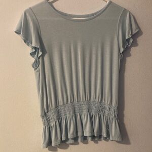 Wonder Nation Soft Blue Ruffle Blouse
